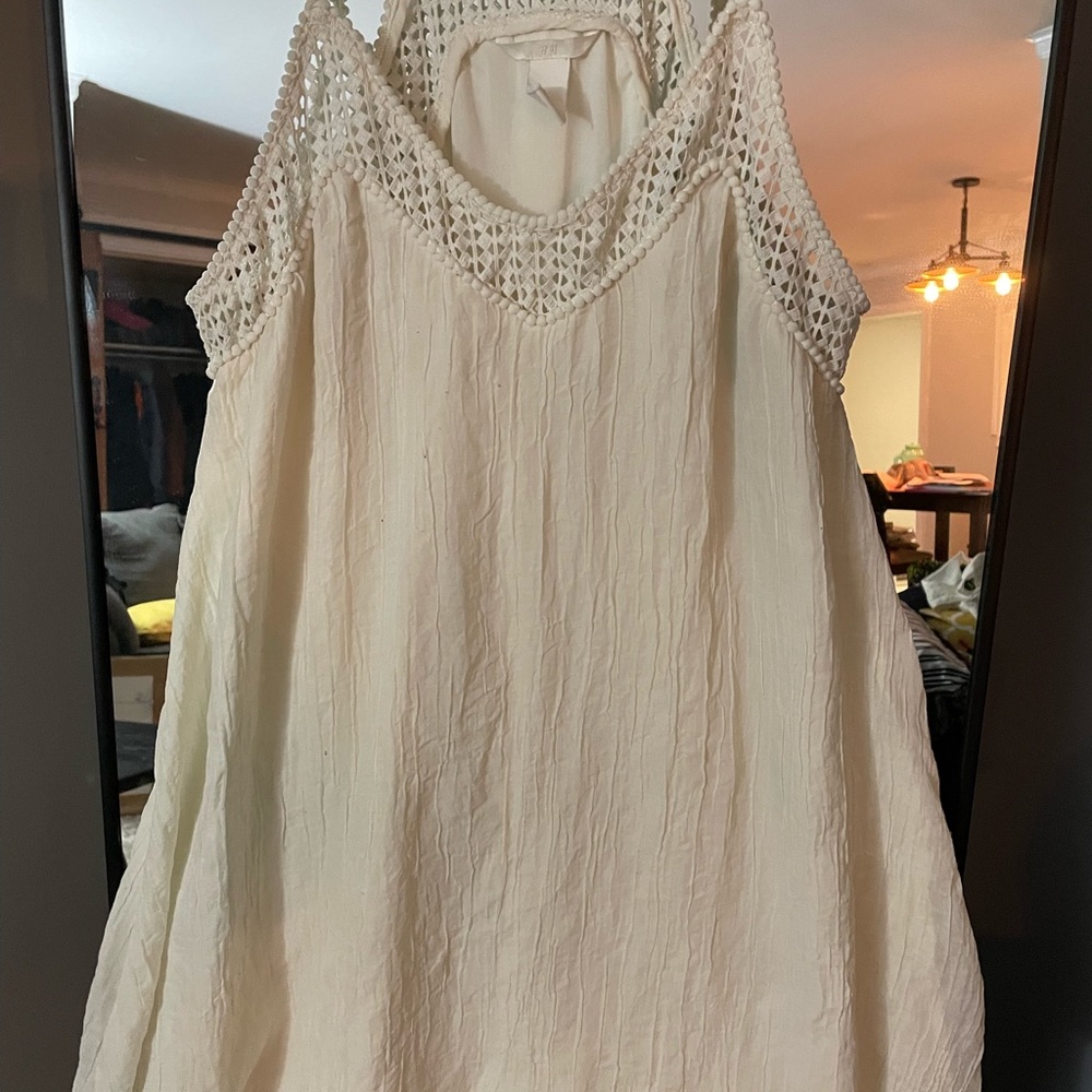 H and M Cream/Off white Tank/dress